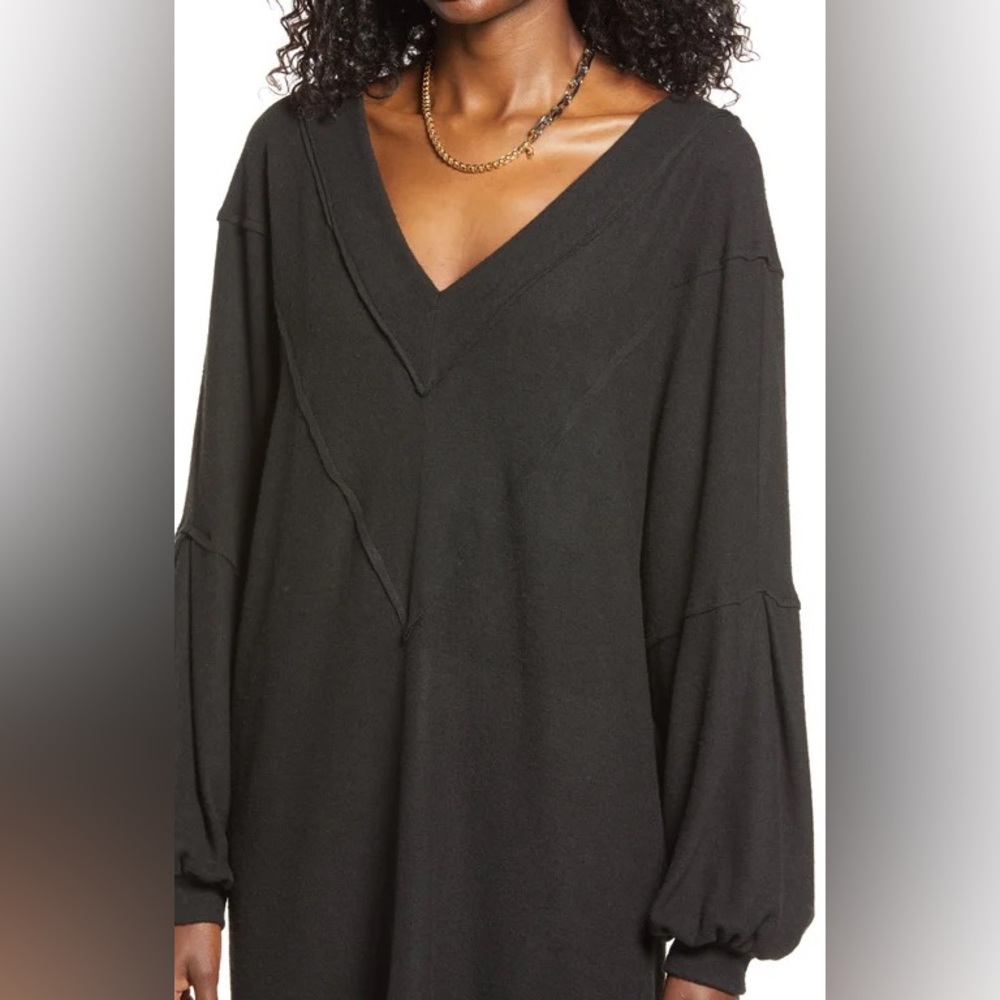 Open Edit double V neck sweater dress size XL NWT. Super soft and cozy!